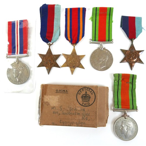 276 - Six WWII medals, including two Defence medals. (6)