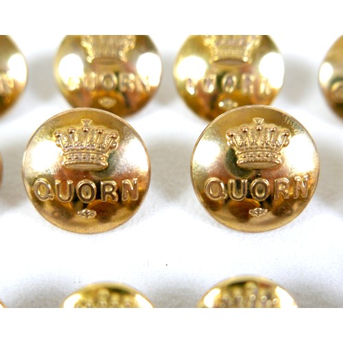 189 - Hunting Interest: Lord Lonsdale, a set of fourteen Quorn Hunt gilt brass buttons, late Victorian, co... 