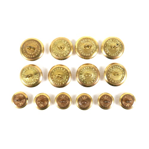 189 - Hunting Interest: Lord Lonsdale, a set of fourteen Quorn Hunt gilt brass buttons, late Victorian, co... 