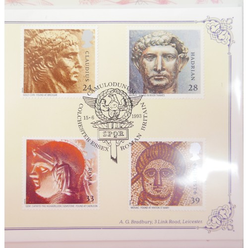 202 - A collection Royal Mail first day covers and royal commemorative coins, 1970’s onward, including Gue... 