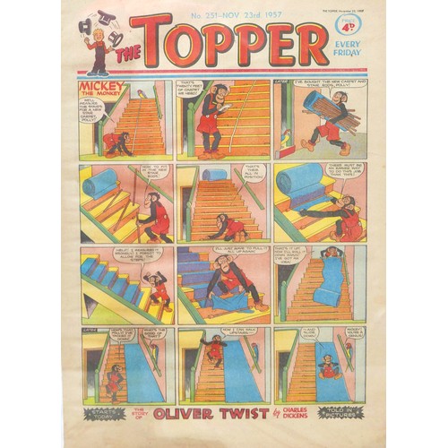 194 - A framed 'Topper' comic dated 1957 and twenty Topper comics from 1973.