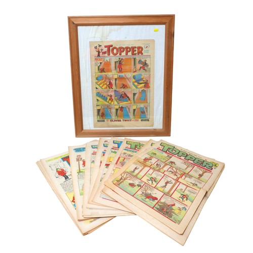 194 - A framed 'Topper' comic dated 1957 and twenty Topper comics from 1973.