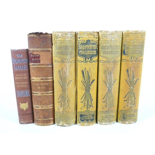 196 - Six Victorian and later Badminton Library Sports and Pastimes volumes.