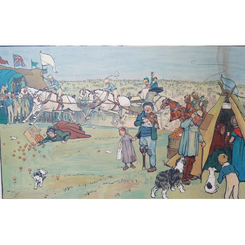 193 - Two The Bluemarket Races Cecil Aldin framed prints, largest 91 by 64cm