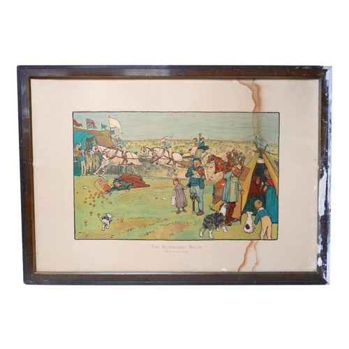 193 - Two The Bluemarket Races Cecil Aldin framed prints, largest 91 by 64cm