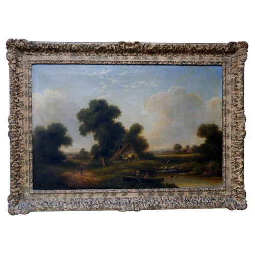 473 - Patrick Nasmyth (British, 1787-1831): pastoral scene oil on canvas, signed, 49 by 75cm, framed, 67 b... 