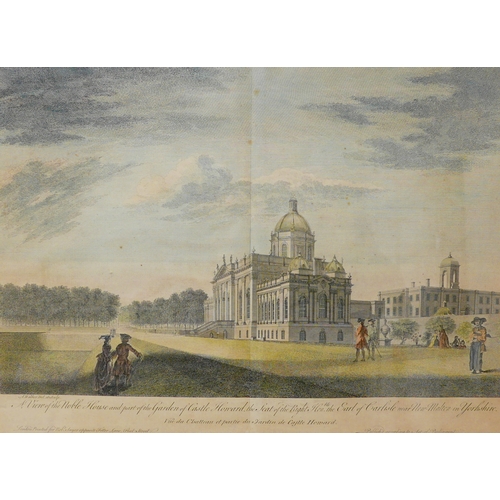 362 - After A. Walker (British, 18th century): 'A View of the Noble House and part of the Garden of Castle... 