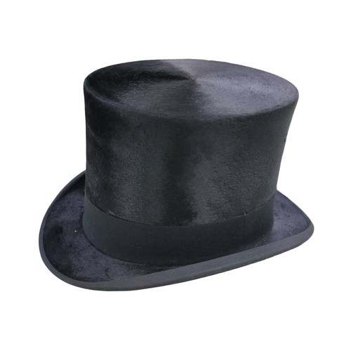 320 - A good early 1900s brushed silk top hat by A J White size approximately 7 1/4, internal measures 22 ... 