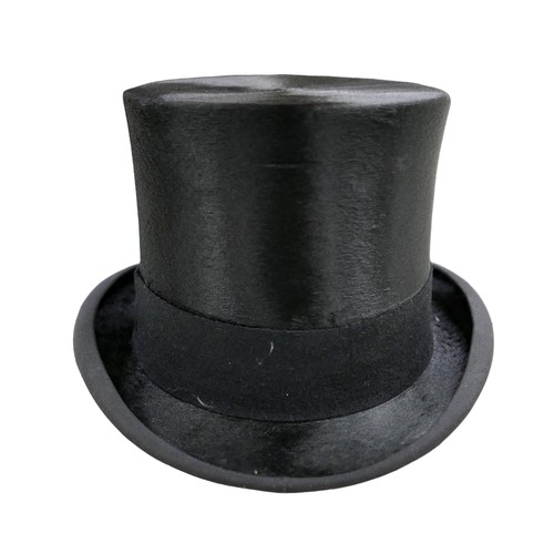 311 - A Lock & Co. brushed silk top hat, approximately size 6 7/8 internal 22 1/2 inches, together with a ... 