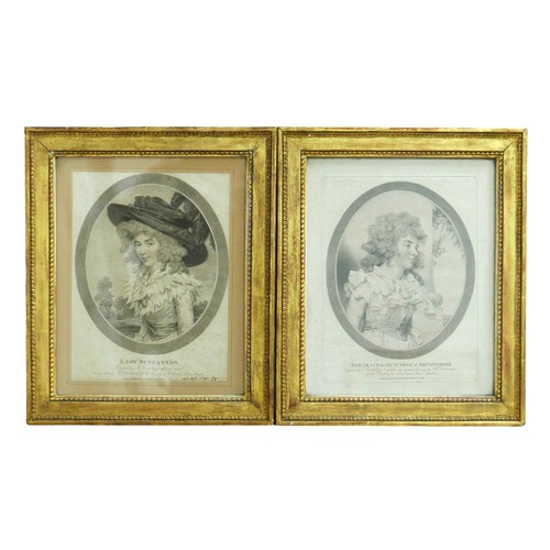 369 - A pair of Bartolozzi engravings Lady Duncannon and her Grace