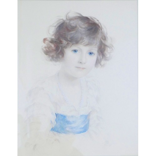 423 - Maud Beatrice Worsfold (Exhibited, 1894-1938): watercolour portrait of Barbara elder daughter of Mar... 