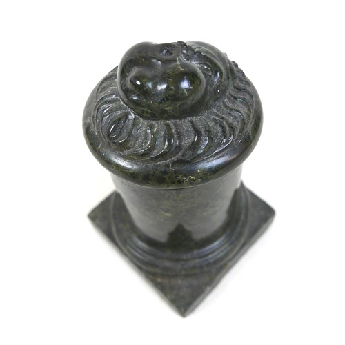 127 - A good Connemara marble statue base with 