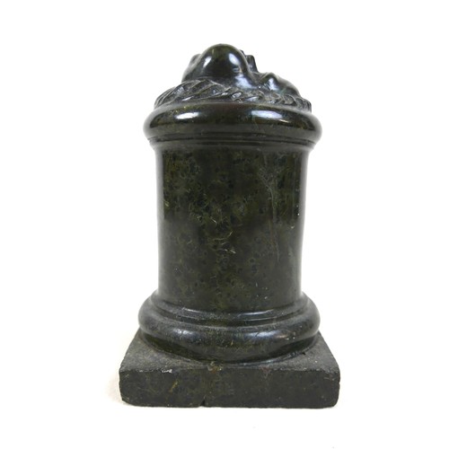 127 - A good Connemara marble statue base with 