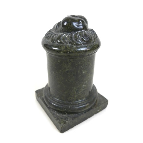 127 - A good Connemara marble statue base with 