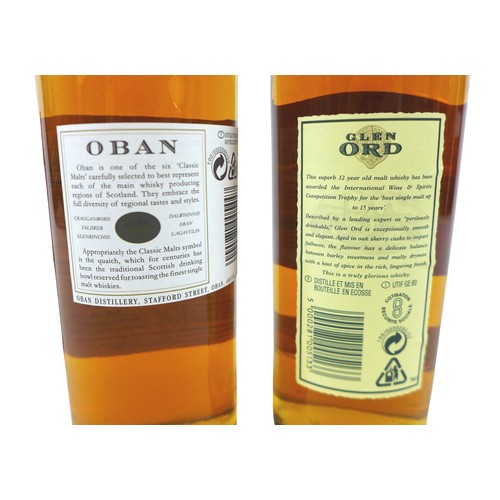 134 - Two 70cl bottles of single malt scotch whisky, Oban 14 and Glendord 12 years both boxed