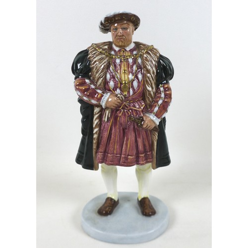 64 - A group of Royal Doulton Limited Edition figurines, modelled as Henry VIII and his six wives HN323, ... 