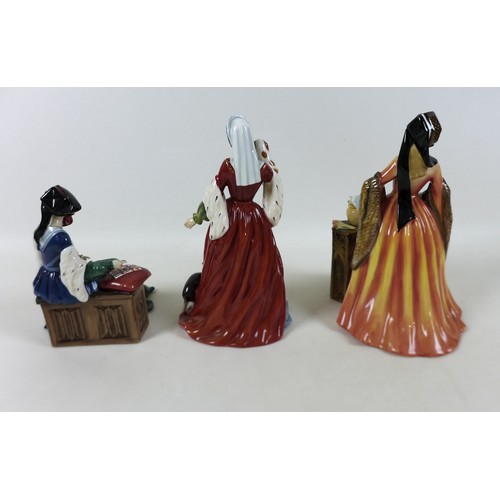 64 - A group of Royal Doulton Limited Edition figurines, modelled as Henry VIII and his six wives HN323, ... 