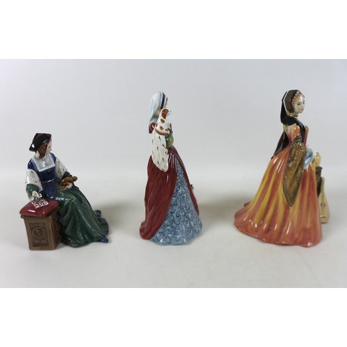 64 - A group of Royal Doulton Limited Edition figurines, modelled as Henry VIII and his six wives HN323, ... 