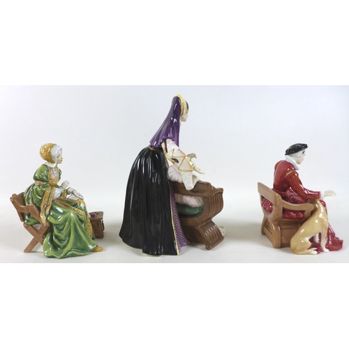 64 - A group of Royal Doulton Limited Edition figurines, modelled as Henry VIII and his six wives HN323, ... 