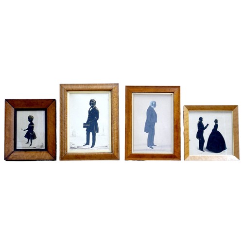 406 - Henry Albert Frith (British, act.1837-1854) two silhouette portraits, comprising a full length portr... 