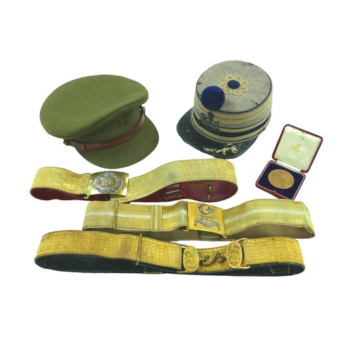 288 - A collection British militaria, including a  Royal Northumberland Fusiliers officer's cap (without c... 