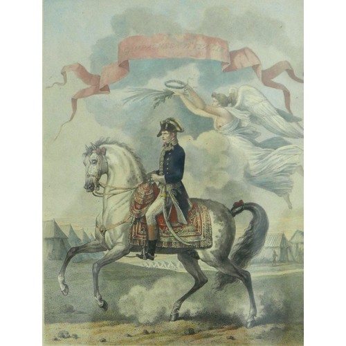 358 - After Carle Vernet (French, 1758-1836): 'Campagnes D'Italie Napoleon le Grand' hand coloured print e... 