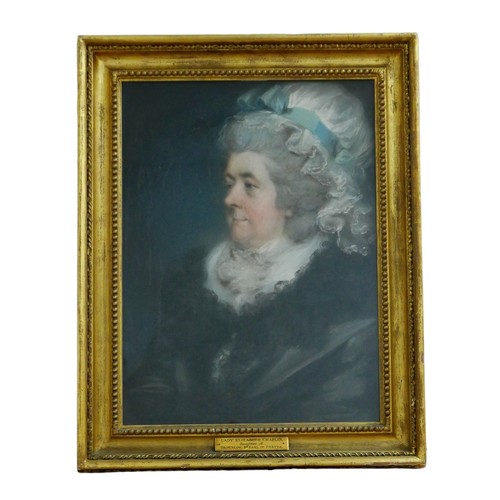 412 - John Russell (British, 1745-1806) Portrait of Lady Elizabeth Chaplin Daughter of Brownlow, 8th Earl ... 