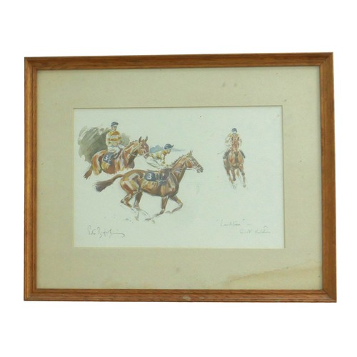 448 - Peter Biegel (British, 1913-1988): equine watercolour studies of racing horse 