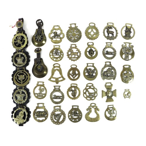 342 - A collection of thirty three horse brasses. (33)