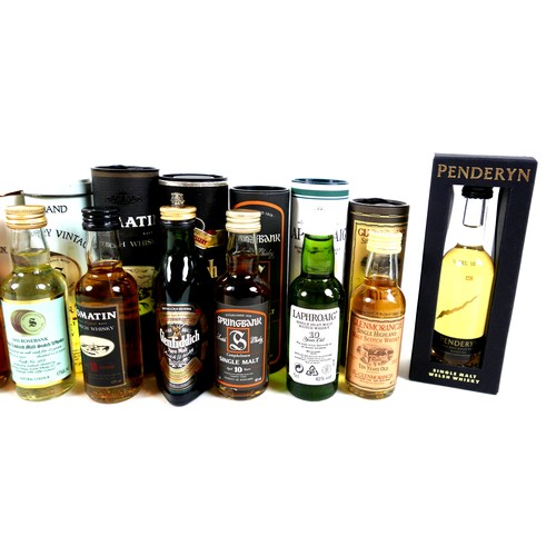 138 - A group of sixteen single malt aged whisky miniatures. (16)