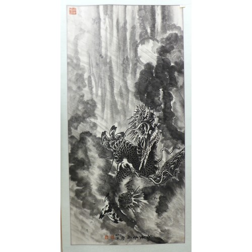 3 - A collection of eleven Oriental and Chinese decorative wall hanging scrolls various sizes. (11)