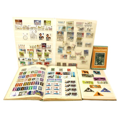 206 - Three albums of assorted GB and World stamps, including Triumph Stamp Album, includes Charles and Di... 