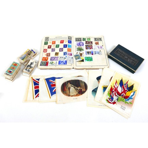 147 - A collection of twelve BDV cigarette silks, showing assorted flags, allied flags, Queen of Roumania ... 