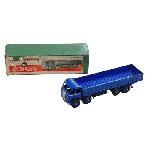 267 - A Dinky Supertoys No. 501 Foden Diesel Wagon in blue, with original dark green box.