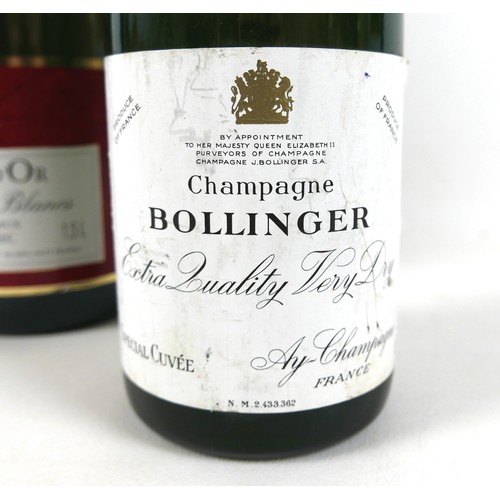 140 - Vintage Champagne: three bottles, comprising a bottle of Bollinger, circa 1960, Extra Quality Very D... 