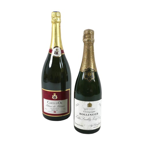 140 - Vintage Champagne: three bottles, comprising a bottle of Bollinger, circa 1960, Extra Quality Very D... 