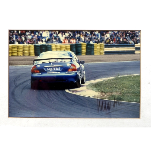 357 - Will Hoy, British Touring Car Champion, signed photograph, 17 by 25cm, framed, 29 by 36cm.