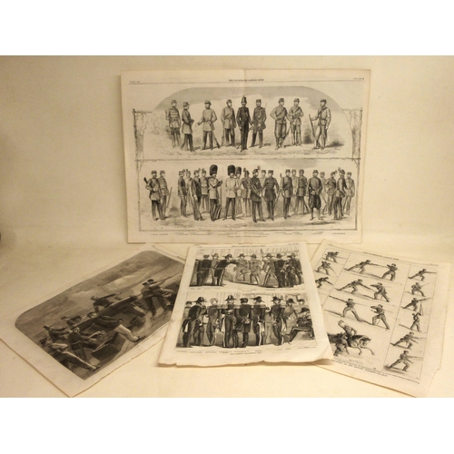 386 - Military and Naval: Illustrated London News, 1860 and 1857, three pages relating to the British Infa... 