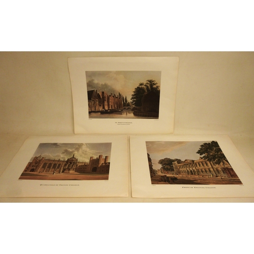 388 - A large collection of 19th century engravings relating to the Cambridge colleges and city, including... 