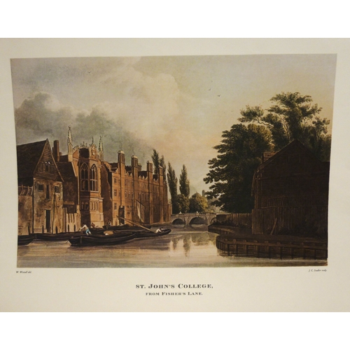 388 - A large collection of 19th century engravings relating to the Cambridge colleges and city, including... 