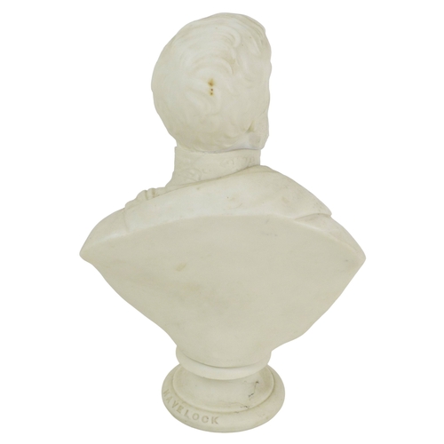 58 - Two later 19th century Copeland parian ware busts, the first of the Duke of Wellington with impresse... 