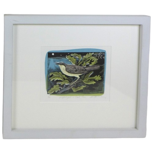 393 - Angela Harding (British 1960) limited edition print Nightingale and  Oak tree, number 5/35 frame siz... 