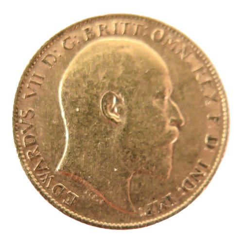 82 - An Edward VII gold half sovereign, 1909.