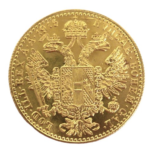 80 - An Austrian ducat coin, 1915, 3.5g.