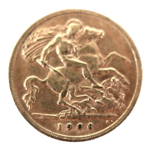 85 - An Edward VII gold half sovereign, 1906.