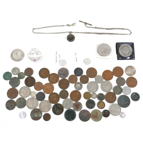 79 - A collection of Medieval hammered style and other coins, comprising two Medieval hammered style coin... 