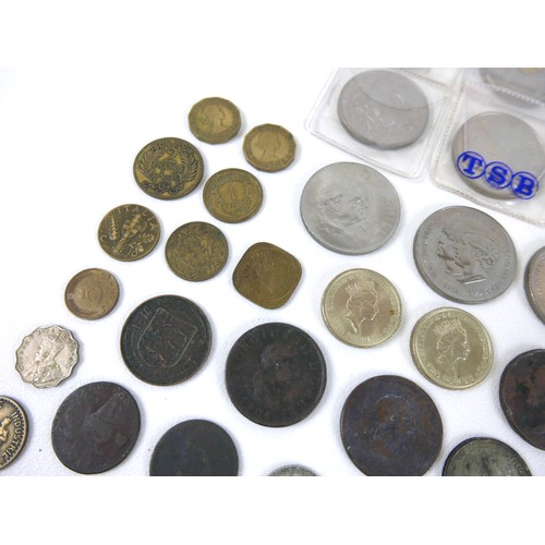 78 - A collection of assorted Georgian and later coinage including silver coins, 194g / 6.24toz. (1 bag)