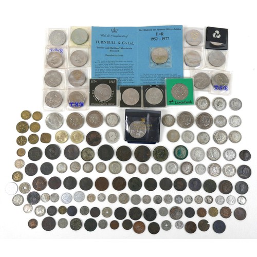 78 - A collection of assorted Georgian and later coinage including silver coins, 194g / 6.24toz. (1 bag)