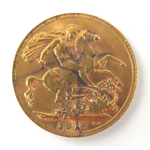 97 - A George V gold sovereign, 1913.