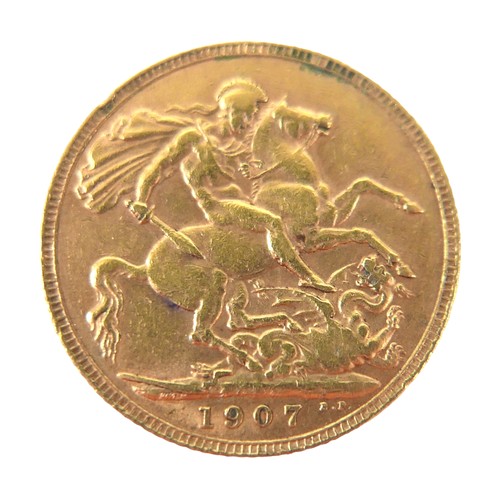 98 - An Edward VII gold sovereign, 1907.